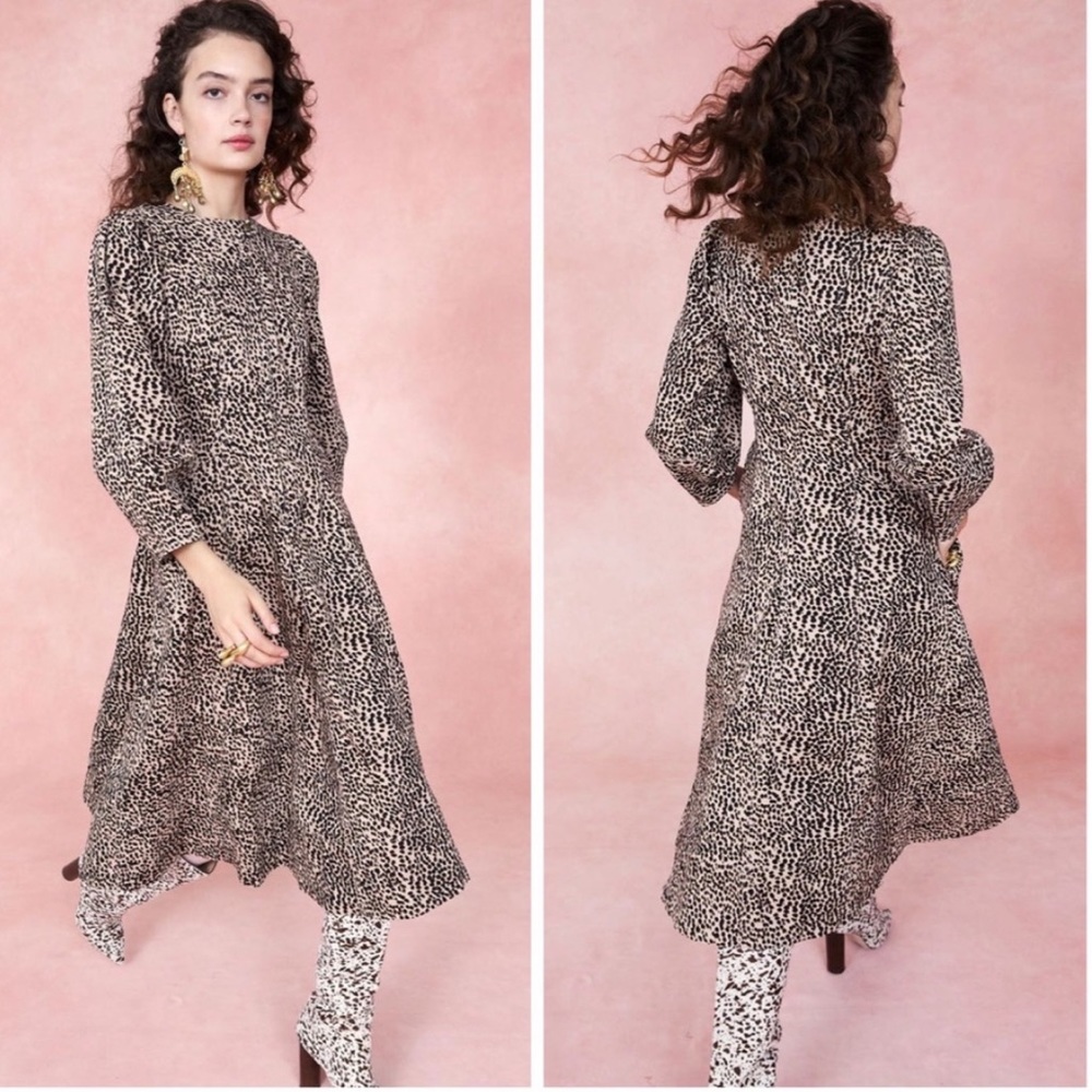 ❤️SALE❤️ULLA Johnson Dumas Cheetah Midi Dress